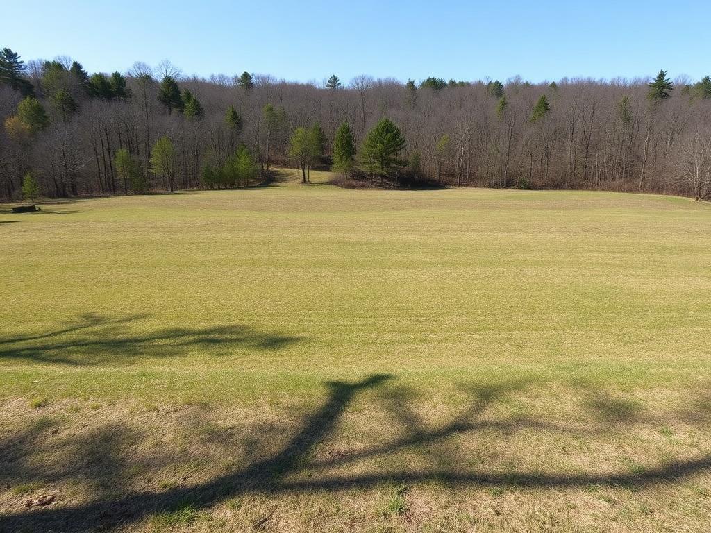 Cleared acreage with clean ground and standing trees preserved
